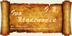 Ivo Mladenović vizit kartica